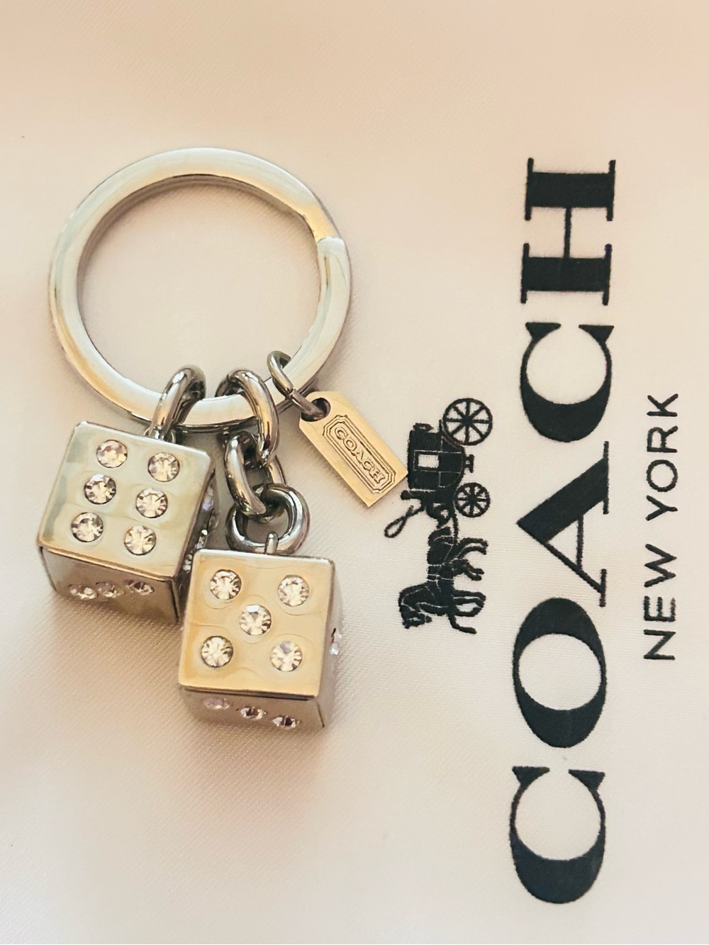 NWOT RARE Coach Y2K Dice Keychain/ Bag Charm